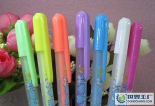 韩国文具 厂家直销荧光加水粉7色彩色笔包装设计解析